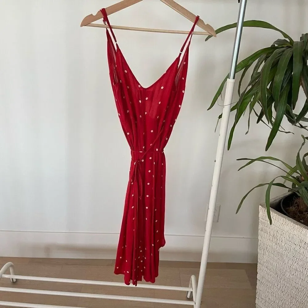 Reformation Red Polka Dot Dress